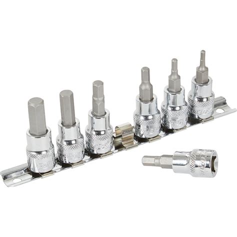 piece channellock  drive metric hex bit socket set