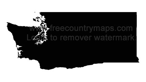 outline  blank maps  washington usa vector  gif map