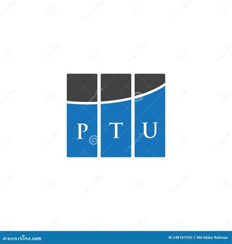 ptu letter logo design  white background ptu creative initials