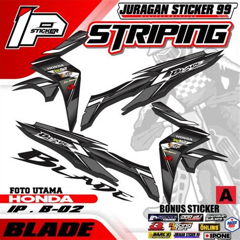 Striping Blade Sticker Striping Variasi List Honda Blade Ip B