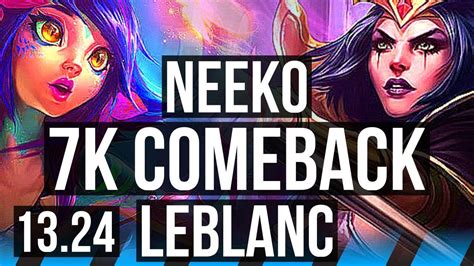 NEEKO Vs LEBLANC MID Rank 3 Neeko Comeback 1300 Games JP