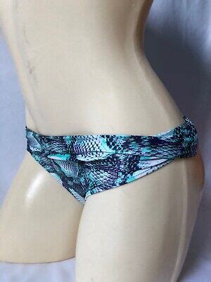 Mar By Vix Mid Rise Fold Over Waistband Bikini Bottom Snake Print Ebay