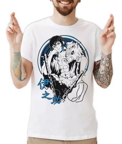 Camiseta Demon Slayer Inosuke Hashibira Javali Pose Animes