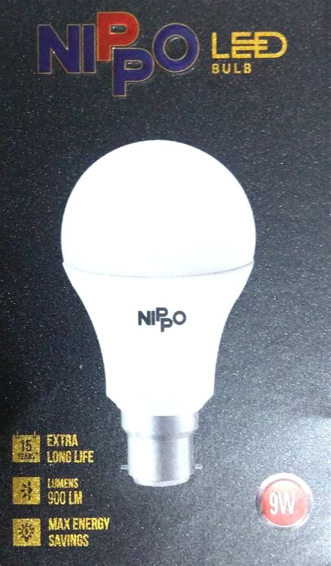 Buy Nippo W Led Bulb Pack Base Cool Day Light Year Warranty