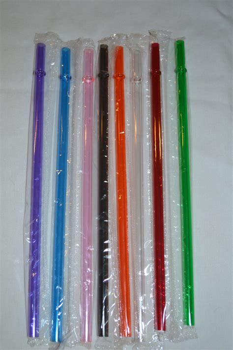 Reusable 9 Inch Clear Solid Straws With Rings Bpa Free Etsy