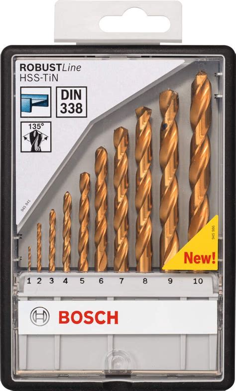 Bosch 10 Delni Robust Line Set Burgija Za Metal HSS TiN 135 1 2 3