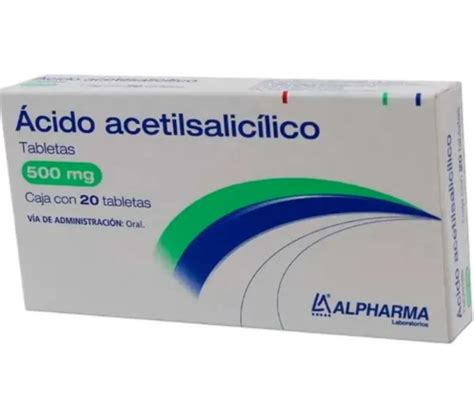 ACIDO ACETILSALICILICO ALPHARMA 500MG C/20 TABS 7503004908684 ...