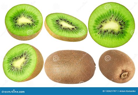 Collection De Kiwis D Isolement Sur Le Fond Blanc Image Stock Image