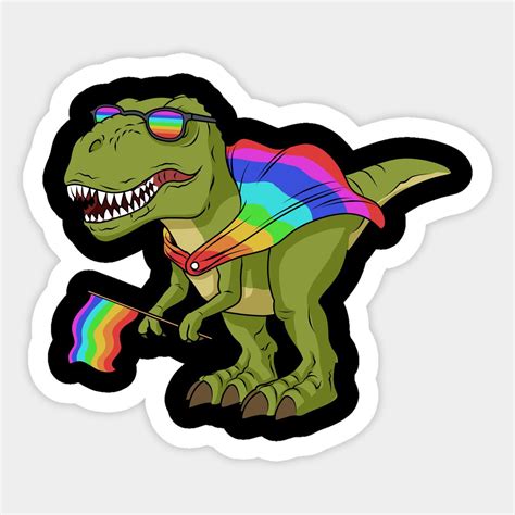 Lgbtq Dinosaur Sticker Perfect Gift For Pride