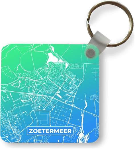 Sleutelhanger Uitdeelcadeautjes Stadskaart Zoetermeer Nederland