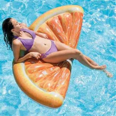 Colchoneta Inflable Naranja Pileta Playa Intex Mercadolibre