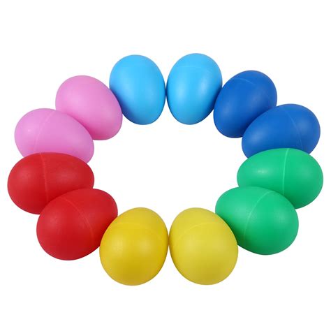 12 Pack Egg Shakers In 6 Colors Kids Musical Percussion Instruments