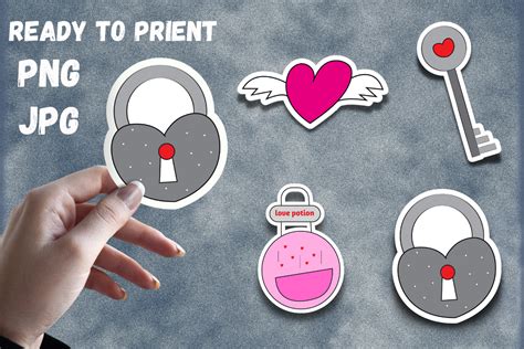 Printable Valentine's Day Stickers Graphic by Hamees Store · Creative ...