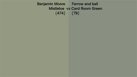 Benjamin Moore Mistletoe 474 Vs Farrow And Ball Card Room Green 79