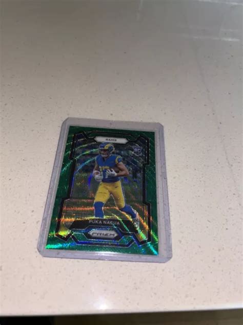 CARTE RECRUE 2023 Panini Prizm Puka Nacua RC Green Wave Los Angeles