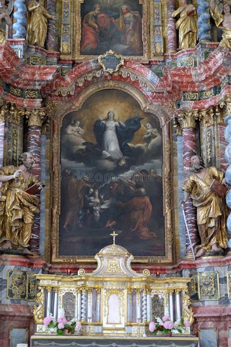 Titian Assumption Mary Painting Santa Maria Gloriosa De Frari Ch Editorial Stock Image - Image ...