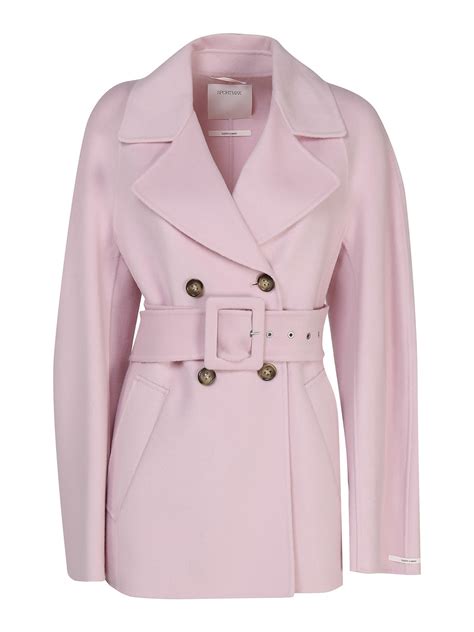 Max Mara Dritto Short Trench Coat In Pink ModeSens