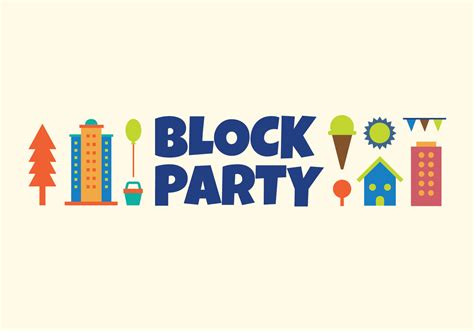 block party vector illustration  vector art  vecteezy