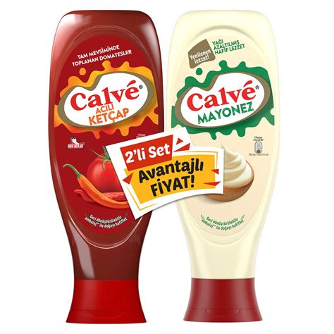 Calve İkili Set Acı Ketçap 610G Mayonez 540 G Migros