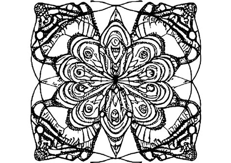 Beautiful Butterfly Mandala Coloring Page · Creative Fabrica