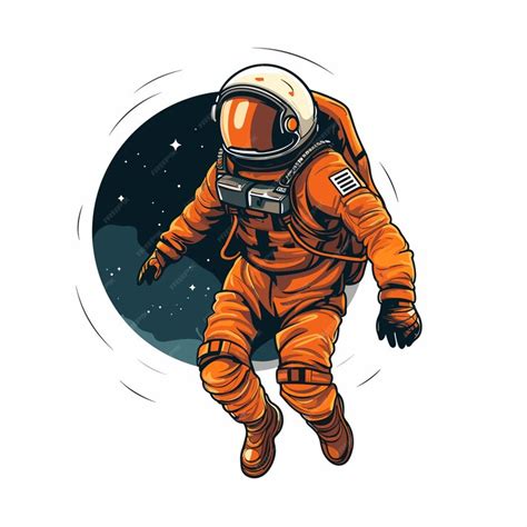 Premium Vector | Astronaut and space illustration clipart Cute ...