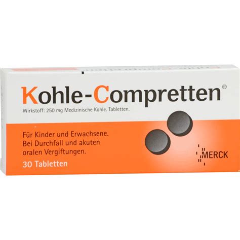 KOHLE Compretten Tabletten 30 St Durchfall Magen Darm Verdauung