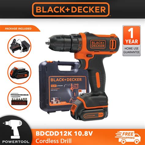 Black Decker Bdcdd K V Cordless Drill Driver Bdcdd