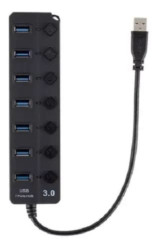 Hub Puertos Multi Usb Indicador Luz Led Hub De Datos Cuotas Sin