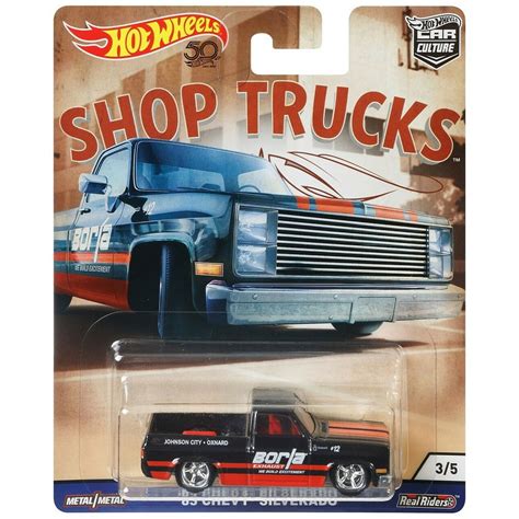 Hot Wheels Car Culture Shop Trucks Chevy Silverado Pastilla Negra