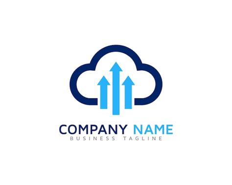 Premium Vector Cloud Logo With Arrows