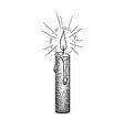 Ink Sketch Burning Candle Royalty Free Vector Image