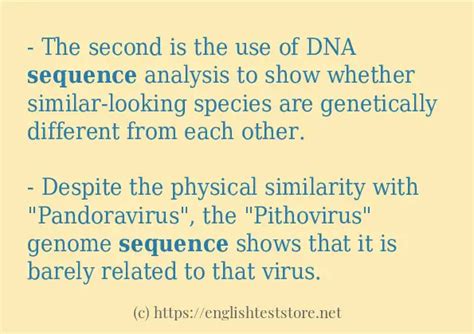 "sequence" - sentence examples - EnglishTestStore Blog