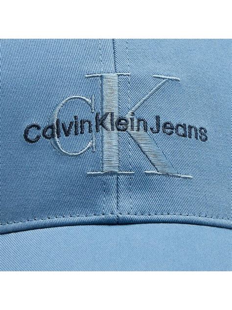 Calvin Klein Jeans Monogram Cap Cappellino Con Logo Azzurro Cappelli