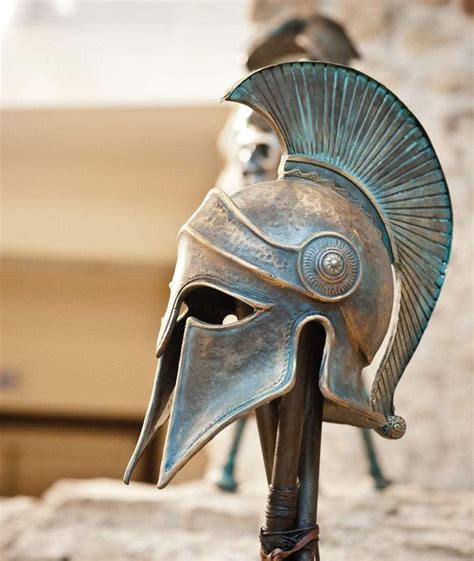 Ancient Greek Classic Warrior Helmet - Ancient Treasures | Greek helmet, Ancient armor ...