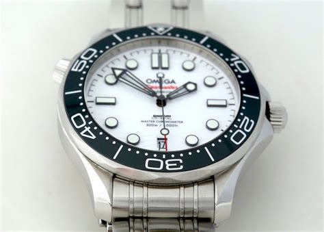 Omega Seamaster 42mm Watch - White Face & Black Bezel Co-Axial... for ...