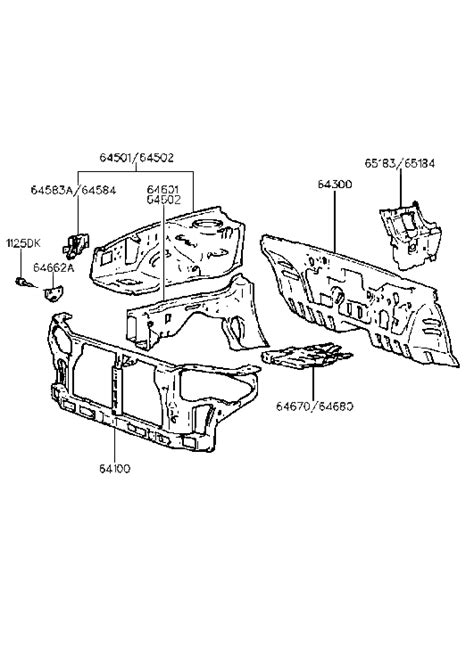 64501 28300 Genuine Hyundai Panel Assembly Fender Apron LH