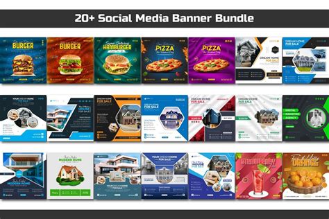 Social Media Banner Design Bundle Bundle Creative Fabrica