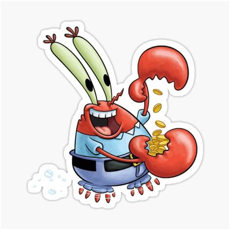 Mr Krabs Money Stickers Redbubble