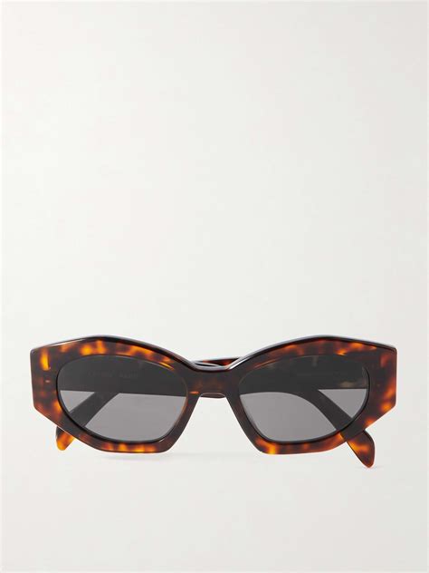 CELINE EYEWEAR Triomphe Cat Eye Tortoiseshell Acetate Sunglasses NET