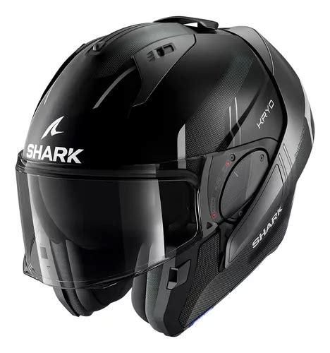 Capacete Para Moto Shark EVO Evo Es Kryd Preto E Cinza Fosco Tamanho G