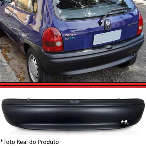 Parachoque Traseiro Corsa Wind Hatch 94 á 03 Preto1994 1995 1996 1997