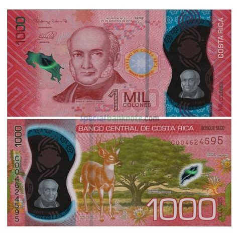 Costa Rica 1000 Colones Polymer Banknote 2019 P280a UNC Special