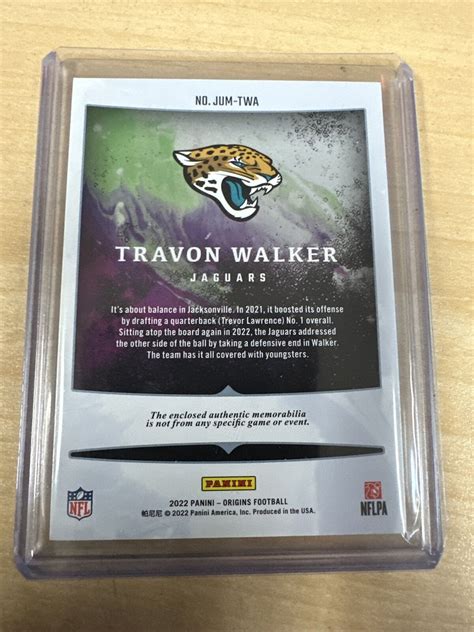 Panini Origins Travon Walker Rookie Jumbo Patch Jaguars