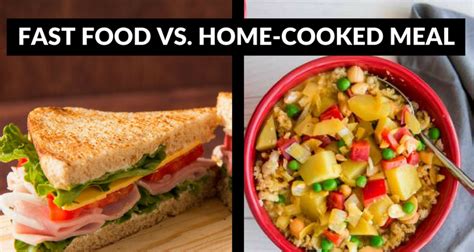 Fast Food Vs Home Cooked Meals Comparison Of Nutritional Values