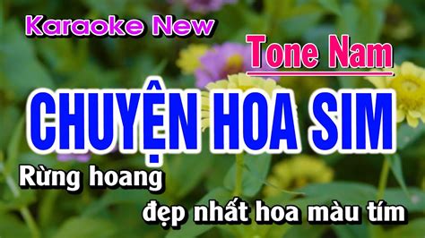 Karaoke Chuyện Hoa Sim Tone Nam Tone Vừa Dễ Hát YouTube