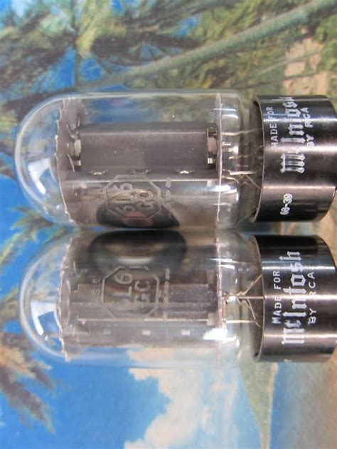 Pr Vintage RCA Mcintosh 6L6GC Power Tubes Largest Black Reverb