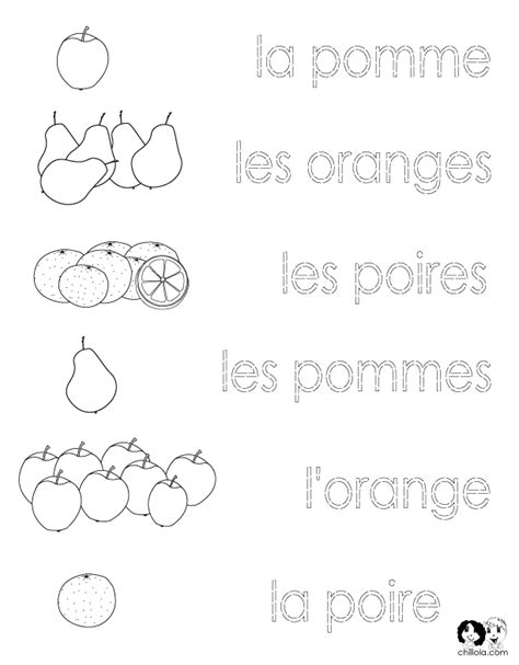 Worksheets French Fruit Artofit