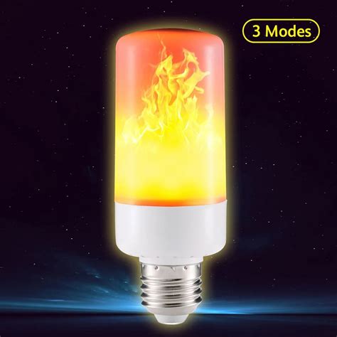 E27 E14 SMD LED Flame Effect Fire Light Bulbs Flickering Emulation