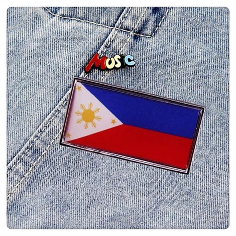 manyide8403 Philippine Flag Pin Square Philippine Flag Lapel Pin ...