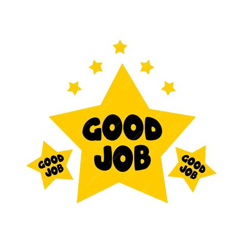 Premium Vector Good Job Sticker